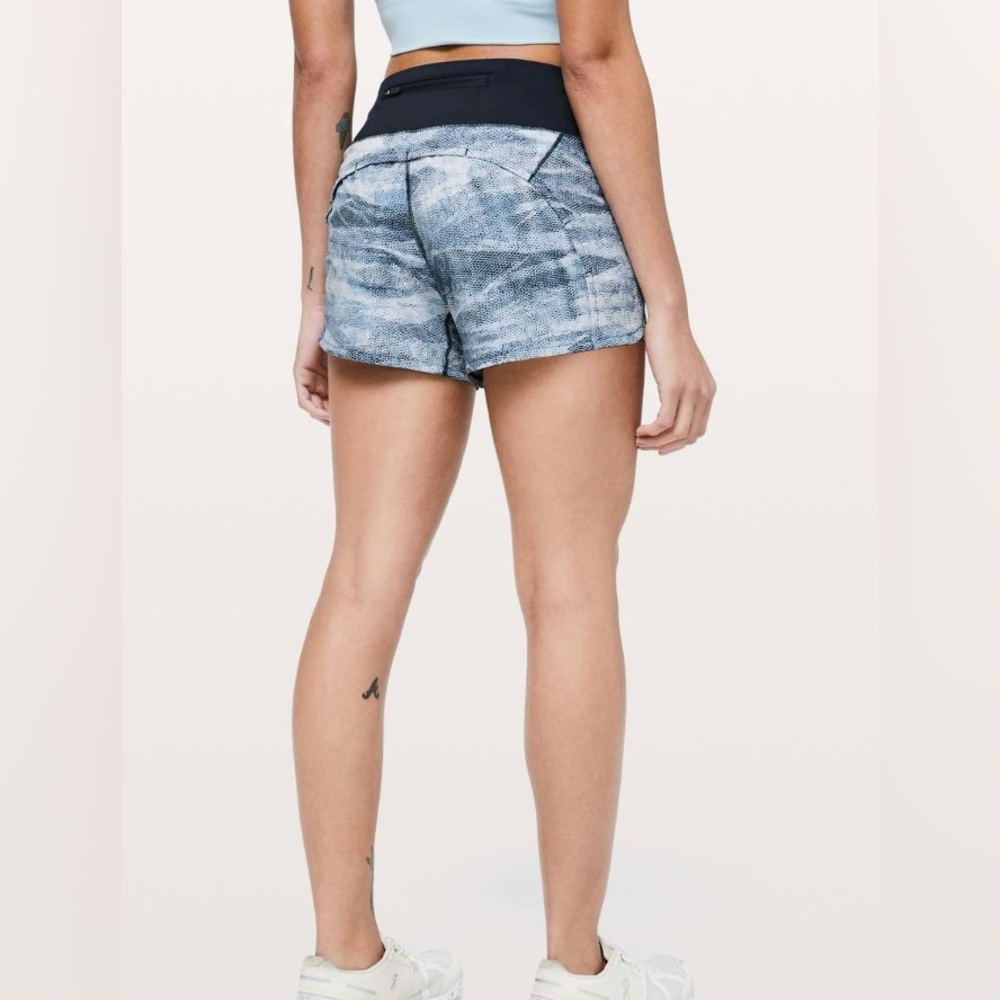 Lululemon * Run Times Short II *4”, Navy Blue/ White, Size 2
